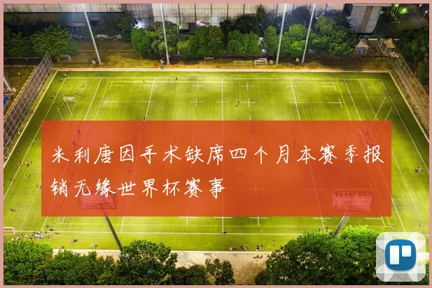米利唐因手术缺席四个月本赛季报销无缘世界杯赛事